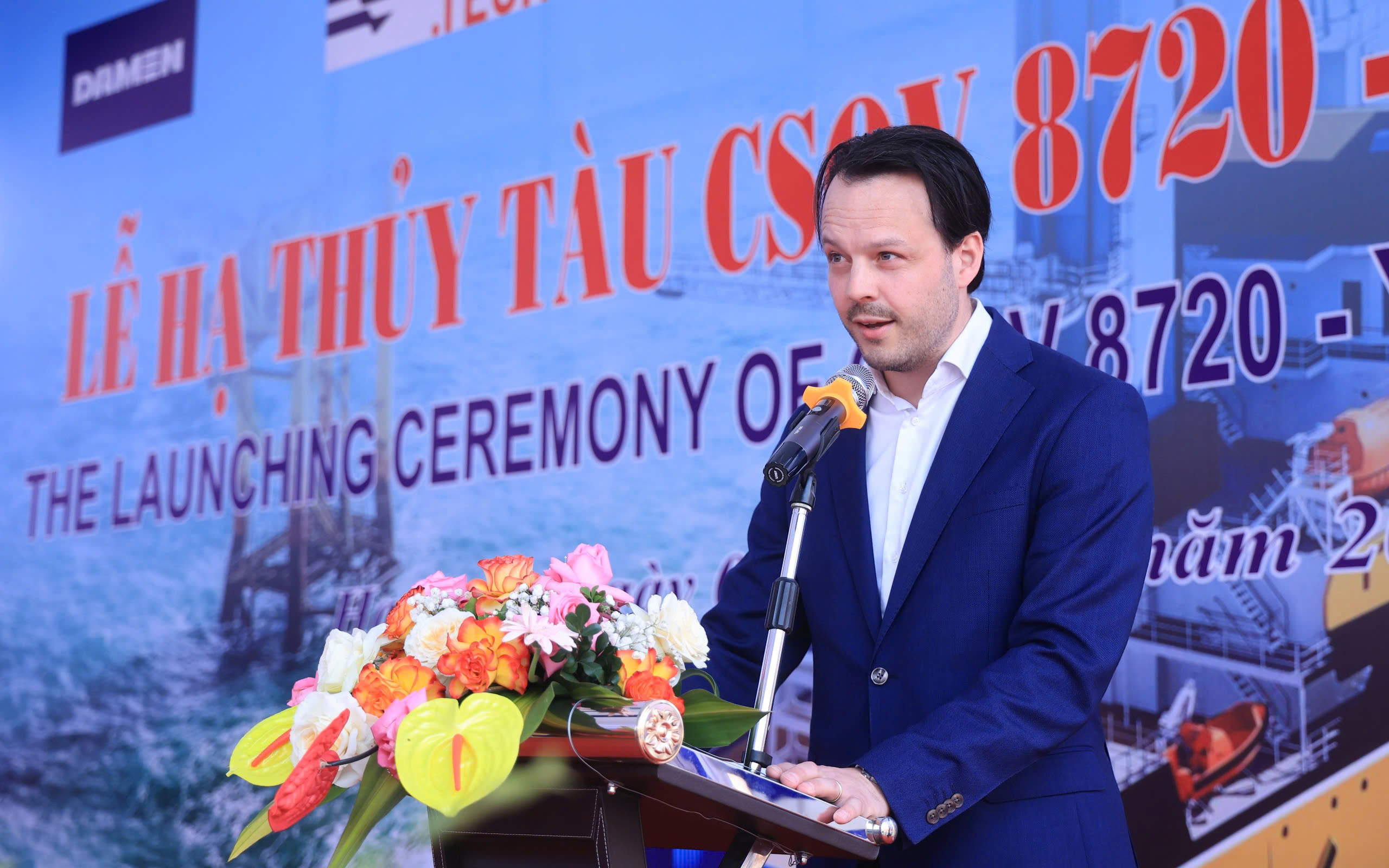 Hạ thủy tàu dịch vụ điện gió công nghệ “xanh” tại Hạ Long- Ảnh 3. Hạ thủy tàu dịch vụ điện gió công nghệ “xanh” tại Hạ Long- Ảnh 3.