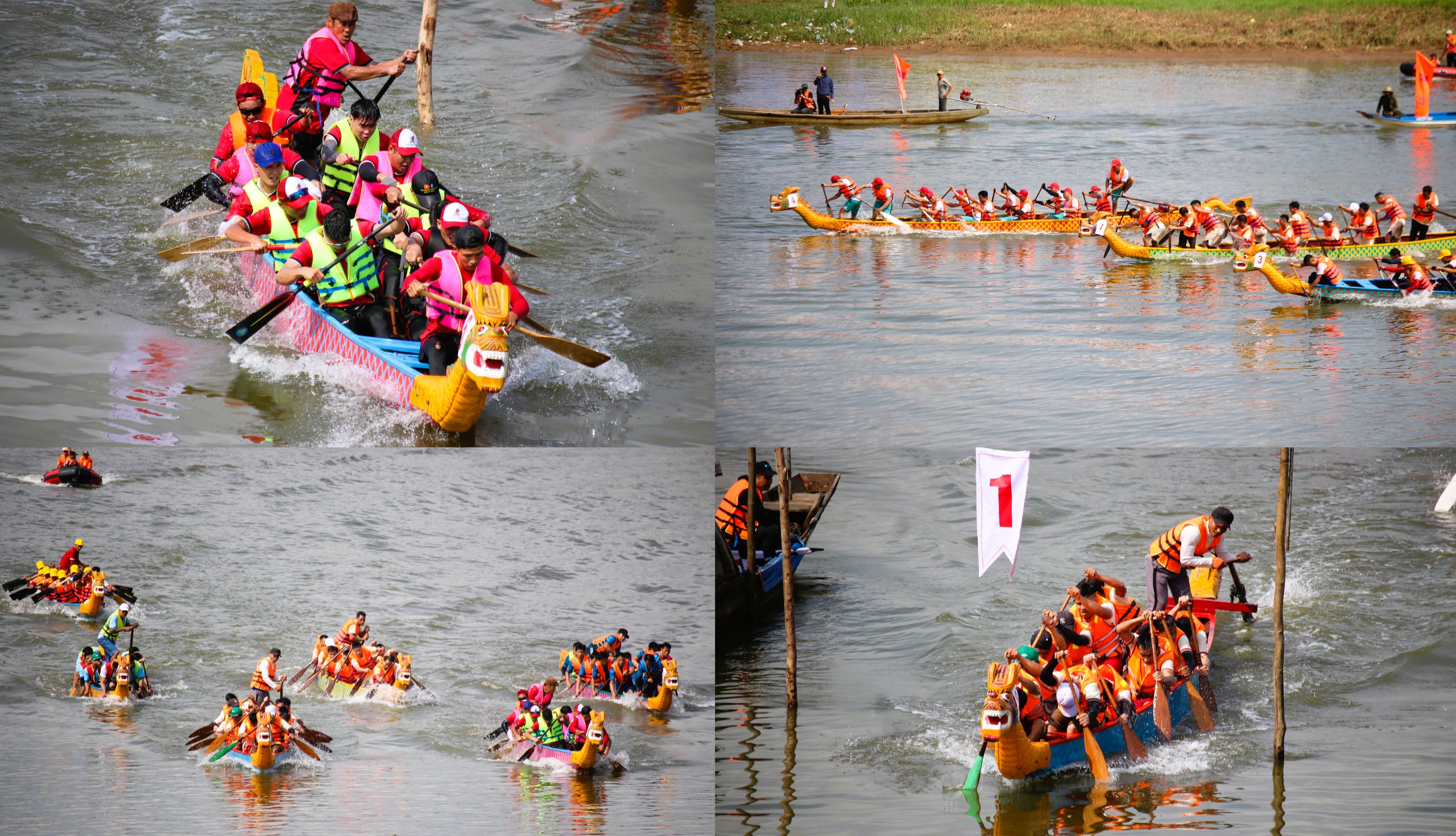 Hàng nghìn người dân đội nắng cổ vũ giải đua thuyền ngày hội thống nhất non sông- Ảnh 7. Hàng nghìn người dân đội nắng cổ vũ giải đua thuyền ngày hội thống nhất non sông- Ảnh 7.