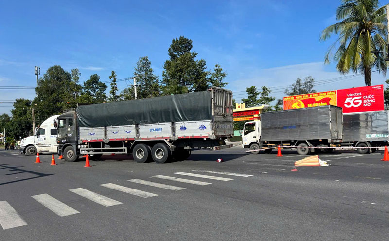 Hiện trường vụ tai nạn.