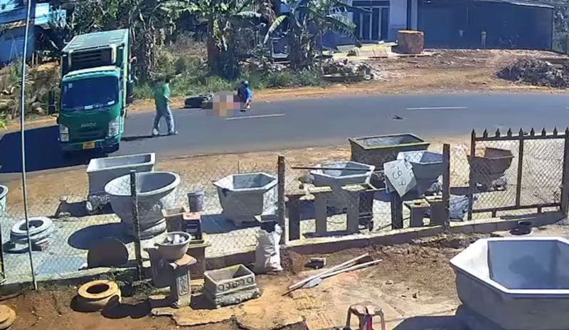 Hiện trường vụ tai nạn.