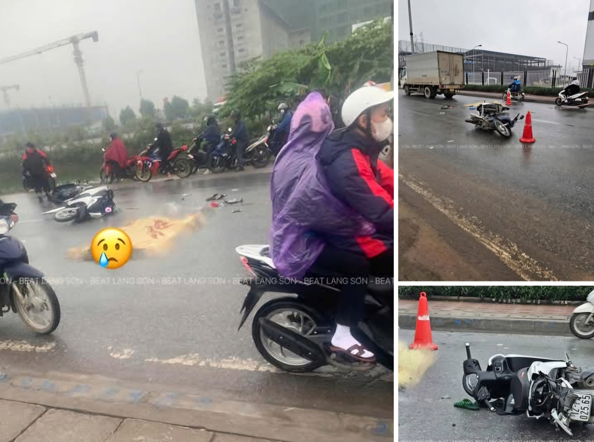 Bắc Giang: Ng&atilde; v&agrave;o gầm &ocirc; t&ocirc; sau va chạm xe m&aacute;y, một nam thanh ni&ecirc;n tử vong- Ảnh 1.