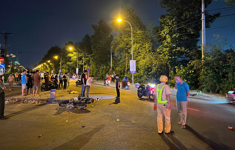 Hiện trường vụ tai nạn.