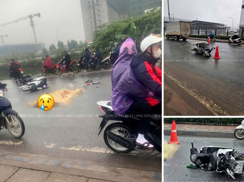 Hiện trường vụ tai nạn khiến thanh ni&ecirc;n tử vong thương t&acirc;m.