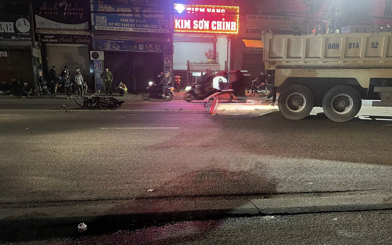 Hiện trường vụ tai nạn.