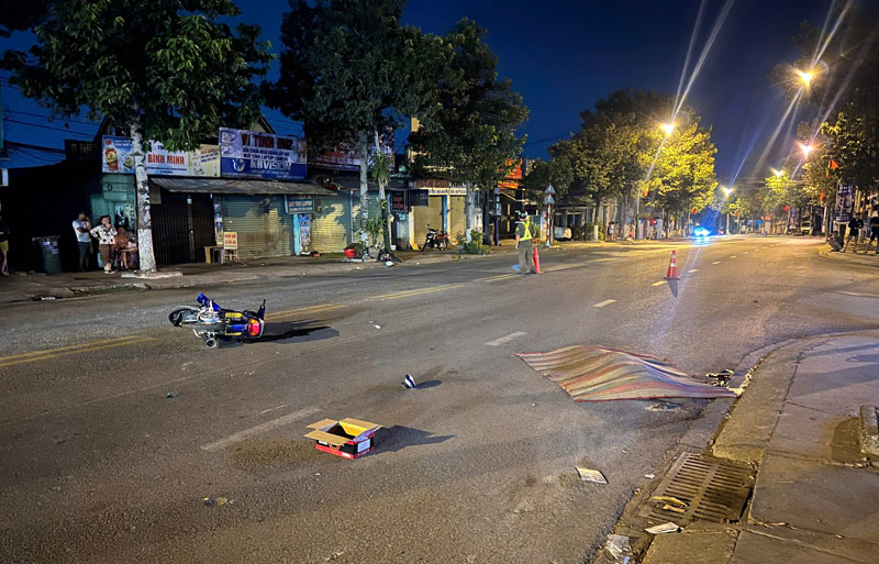 Hiện trường vụ tai nạn.