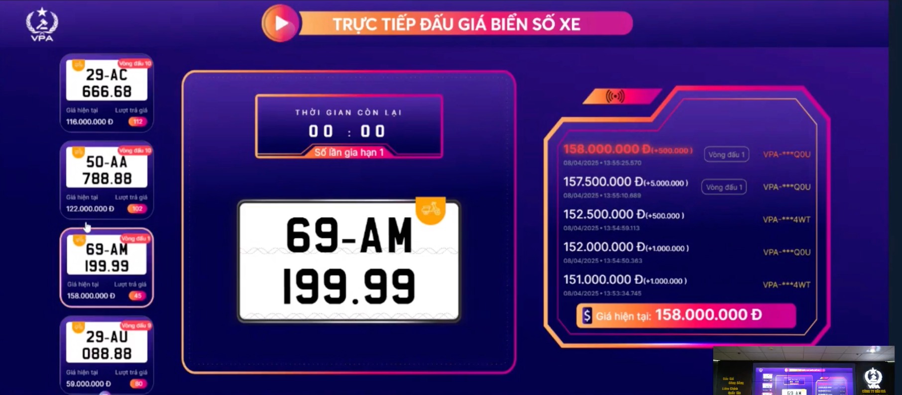 Biển số xe m&aacute;y C&agrave; Mau tr&uacute;ng đấu gi&aacute; cao nhất 158 triệu đồng- Ảnh 1.