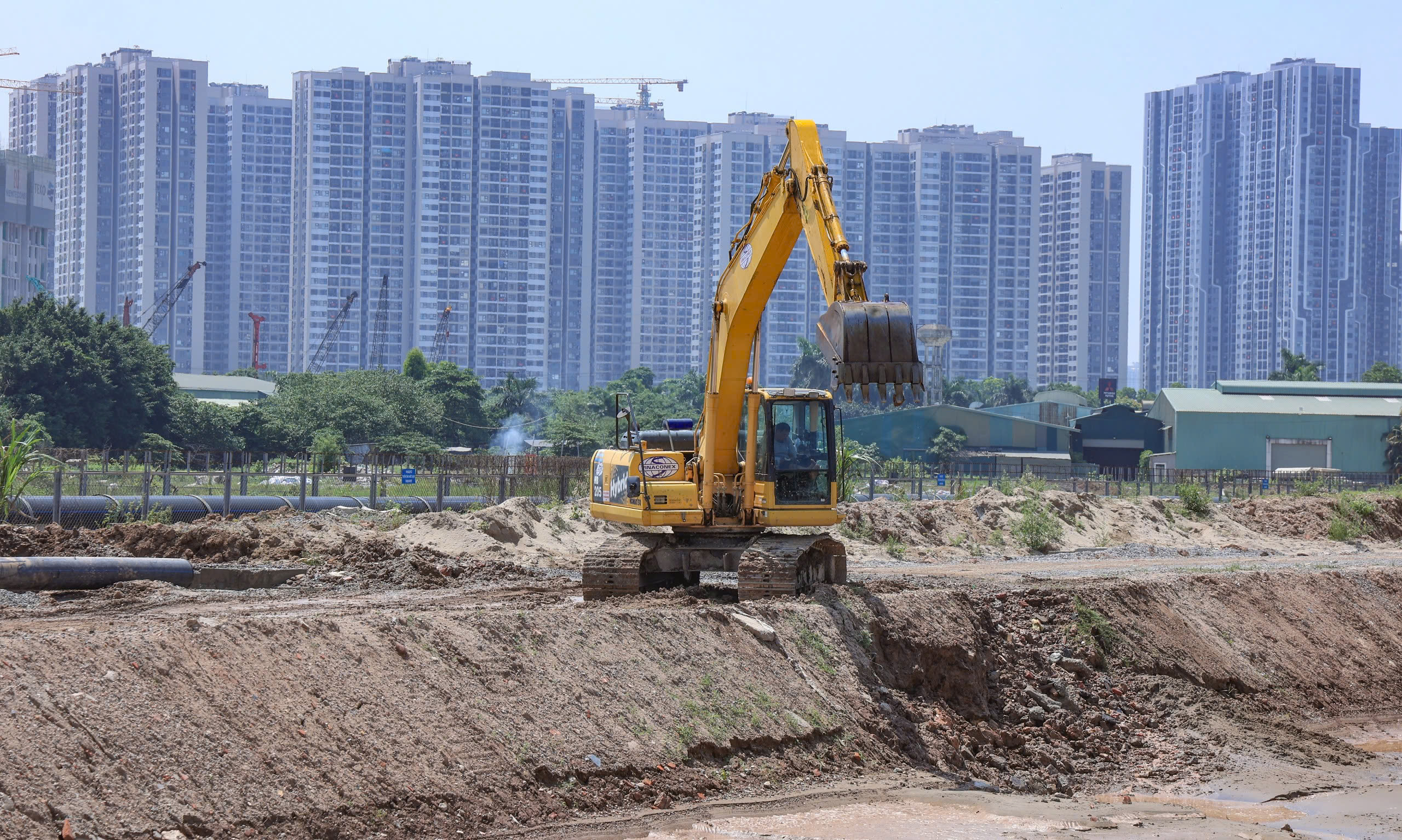 H&agrave; Nội: To&agrave;n cảnh thi c&ocirc;ng V&agrave;nh đai 3,5 đoạn qua huyện Ho&agrave;i Đức- Ảnh 17.