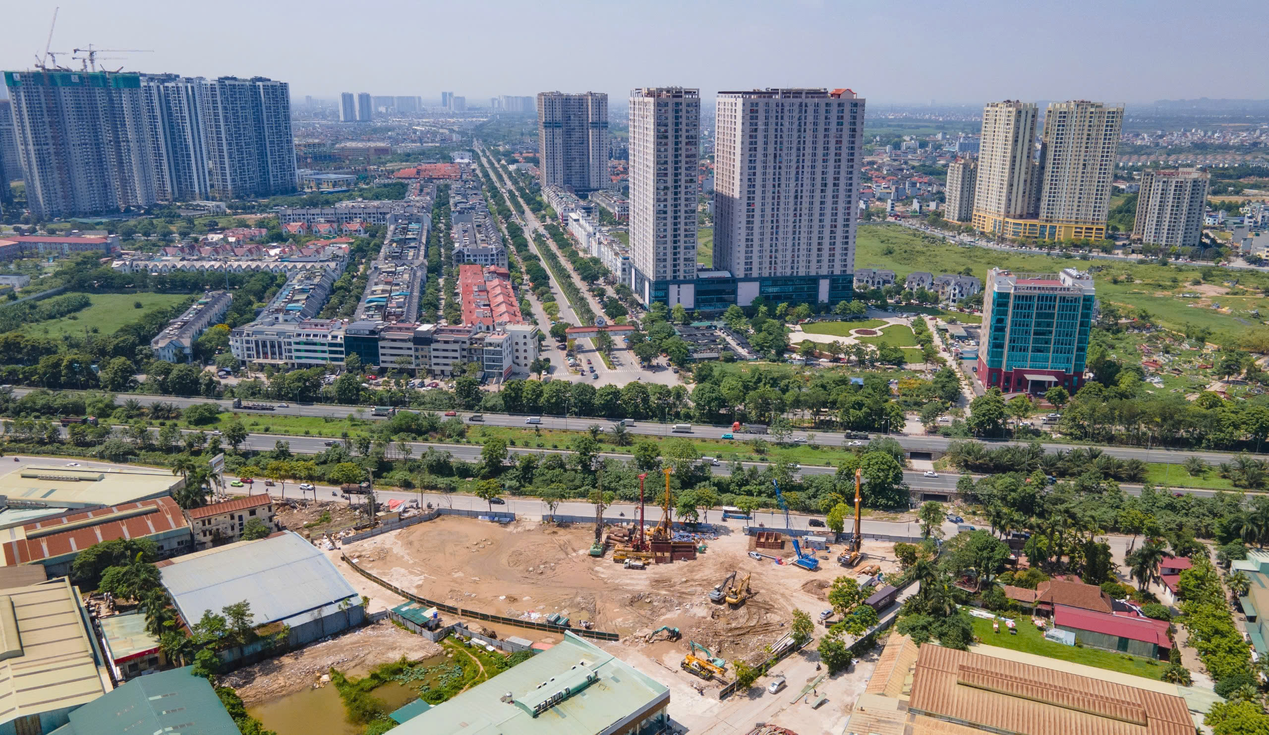 H&agrave; Nội: To&agrave;n cảnh thi c&ocirc;ng V&agrave;nh đai 3,5 đoạn qua huyện Ho&agrave;i Đức- Ảnh 14.