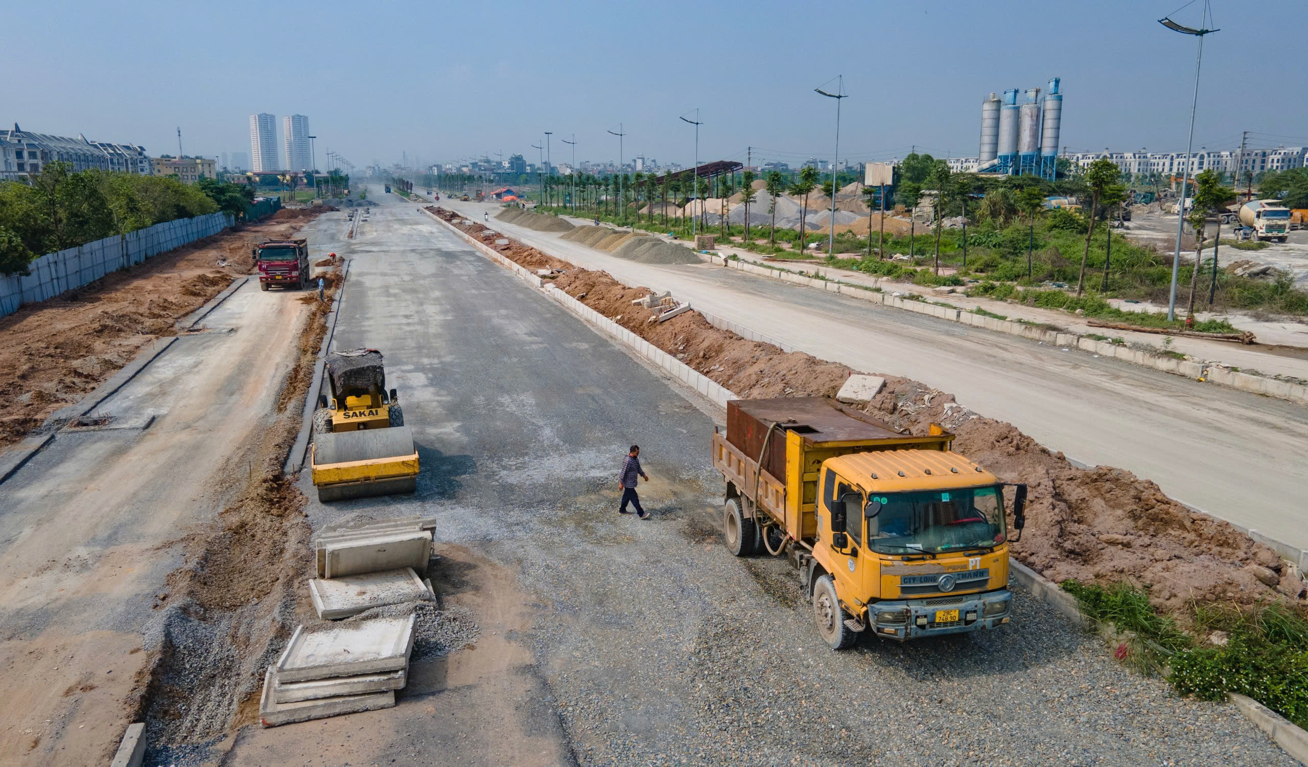 H&agrave; Nội: To&agrave;n cảnh thi c&ocirc;ng V&agrave;nh đai 3,5 đoạn qua huyện Ho&agrave;i Đức- Ảnh 3.