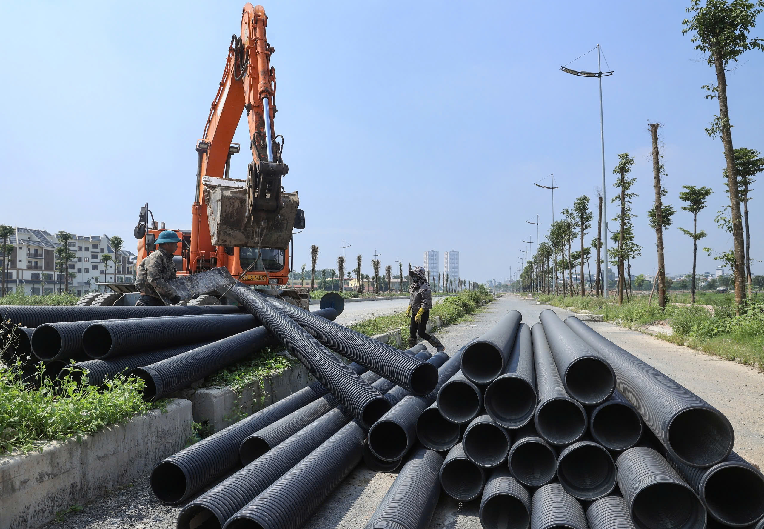 H&agrave; Nội: To&agrave;n cảnh thi c&ocirc;ng V&agrave;nh đai 3,5 đoạn qua huyện Ho&agrave;i Đức- Ảnh 7.