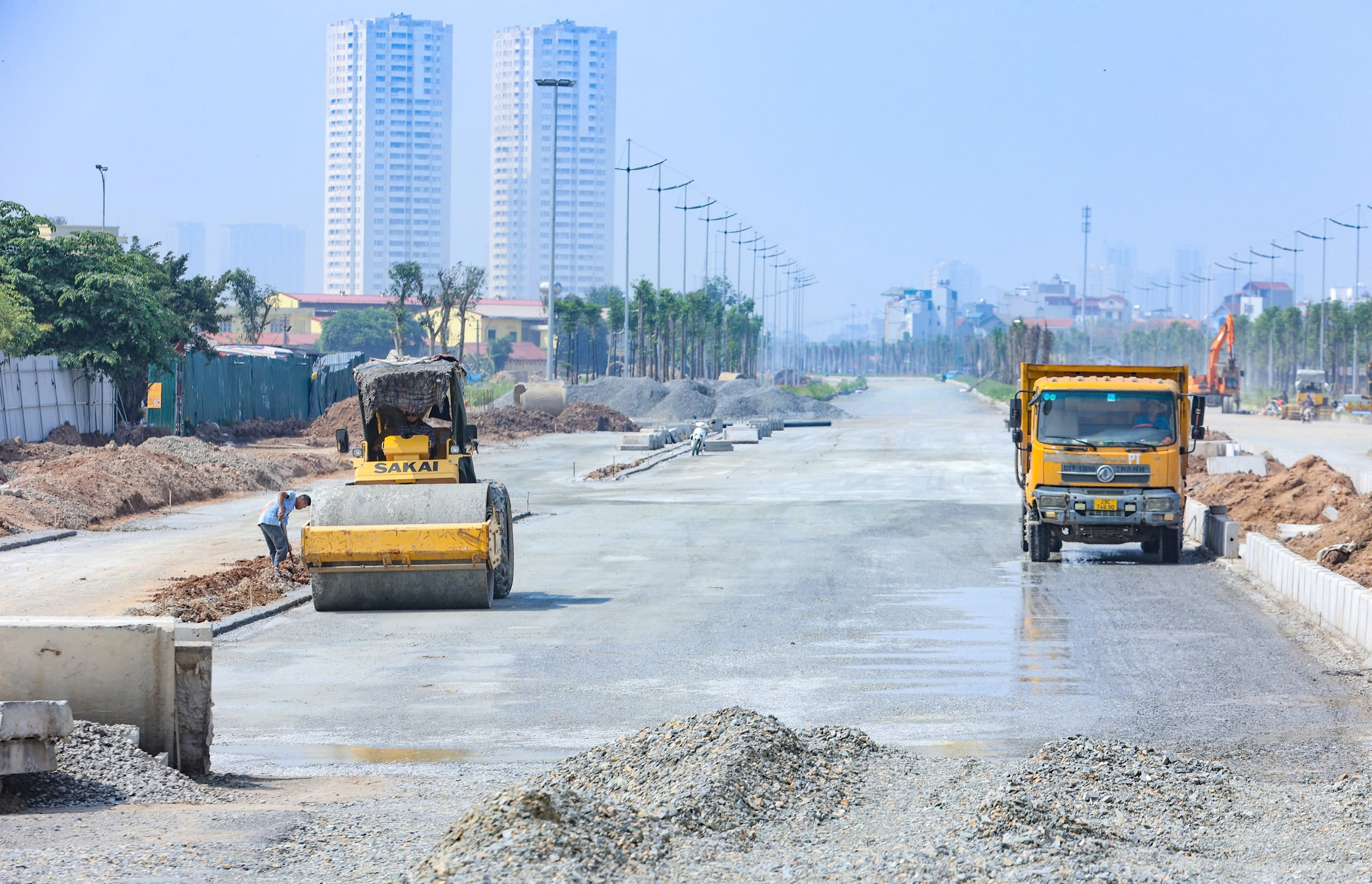 H&agrave; Nội: To&agrave;n cảnh thi c&ocirc;ng V&agrave;nh đai 3,5 đoạn qua huyện Ho&agrave;i Đức- Ảnh 5.