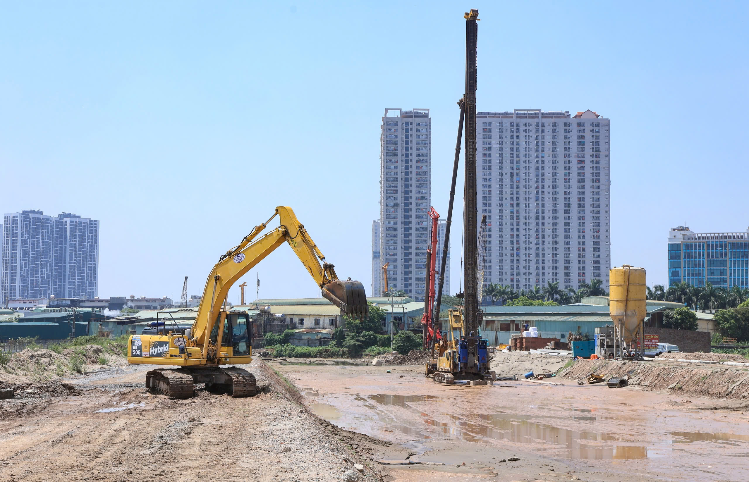 H&agrave; Nội: To&agrave;n cảnh thi c&ocirc;ng V&agrave;nh đai 3,5 đoạn qua huyện Ho&agrave;i Đức- Ảnh 16.