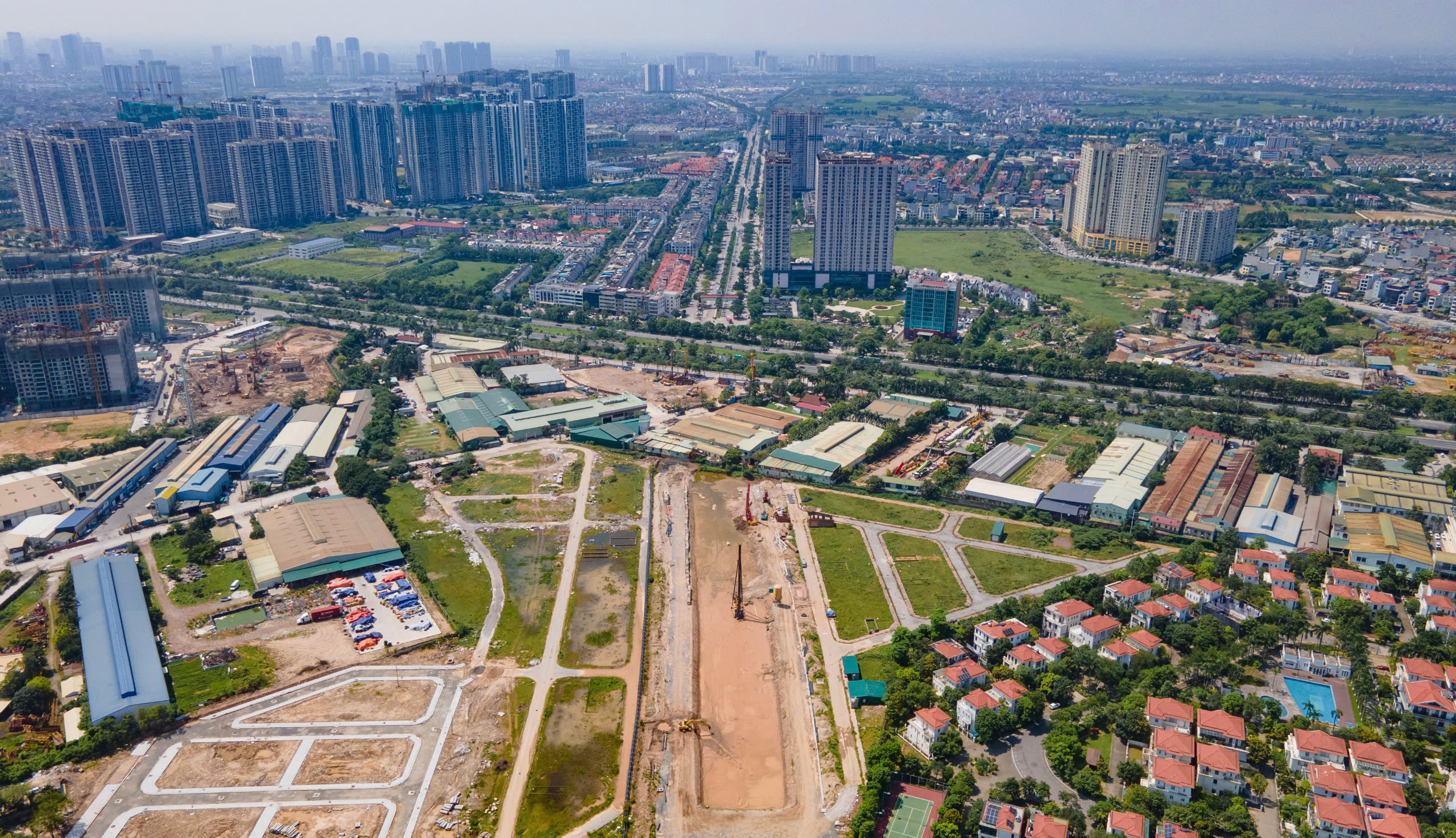 H&agrave; Nội: To&agrave;n cảnh thi c&ocirc;ng V&agrave;nh đai 3,5 đoạn qua huyện Ho&agrave;i Đức- Ảnh 13.