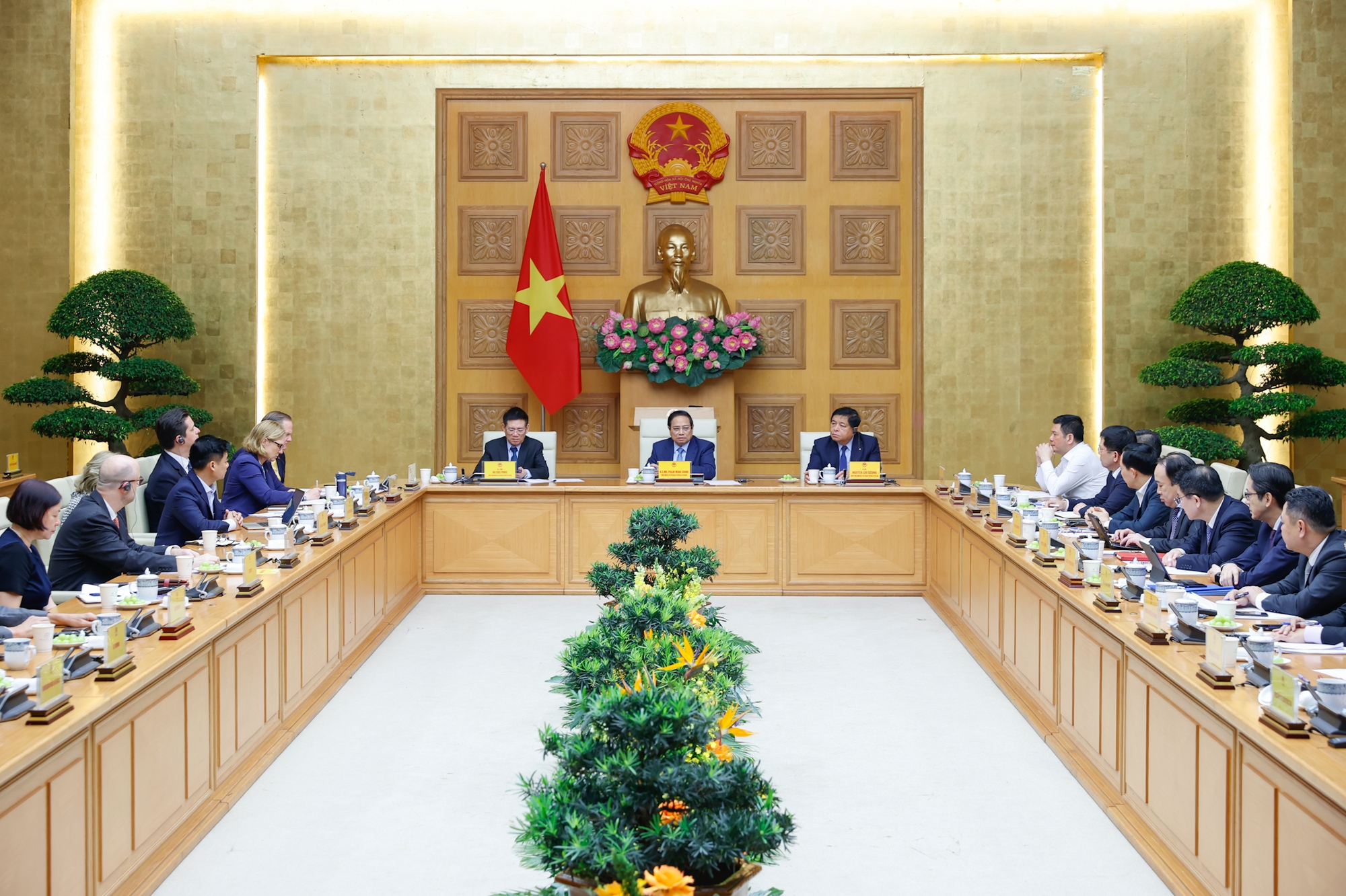 Thủ tướng đề nghị doanh nghiệp Hoa Kỳ ủng hộ thỏa thuận thương mại c&ugrave;ng c&oacute; lợi- Ảnh 1.