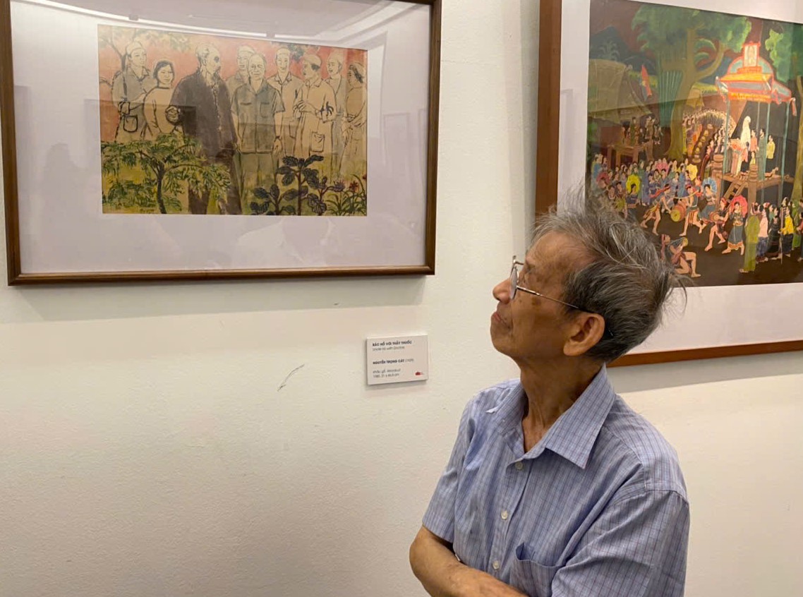 Khắc họa h&igrave;nh ảnh B&aacute;c Hồ trong c&aacute;c t&aacute;c phẩm mỹ thuật- Ảnh 3.