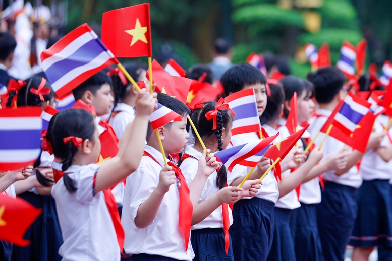 Thủ tướng Phạm Minh Ch&iacute;nh chủ tr&igrave; lễ đ&oacute;n ch&iacute;nh thức Thủ tướng Th&aacute;i Lan thăm Việt Nam- Ảnh 4.