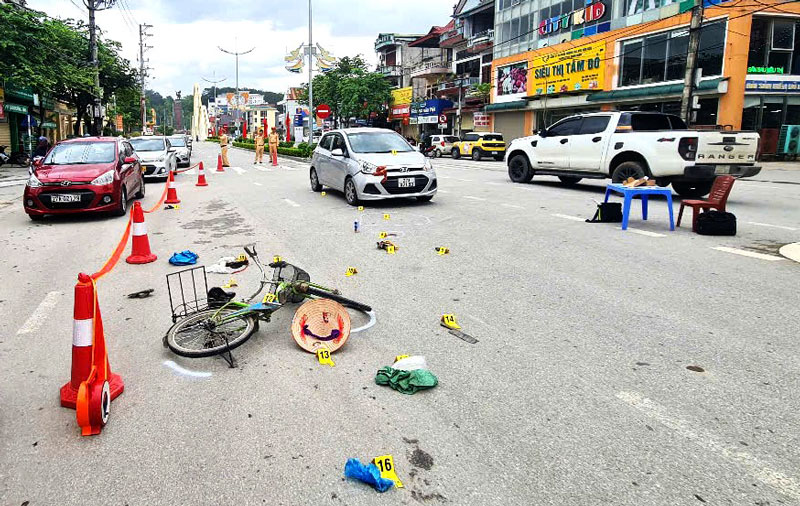 Hiện trường vụ tai nạn - Ảnh: Phạm Quang.