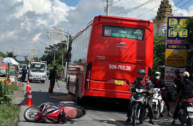 Hiện trường vụ tai nạn.