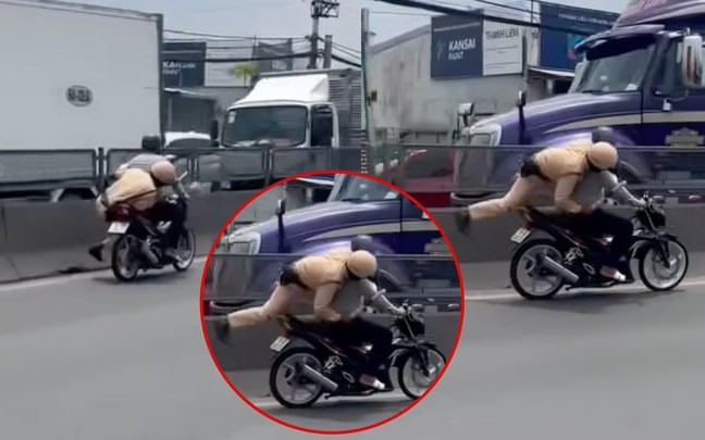 Xuất hiện clip CSGT chới với b&aacute;m y&ecirc;n xe, khống chế người vi phạm