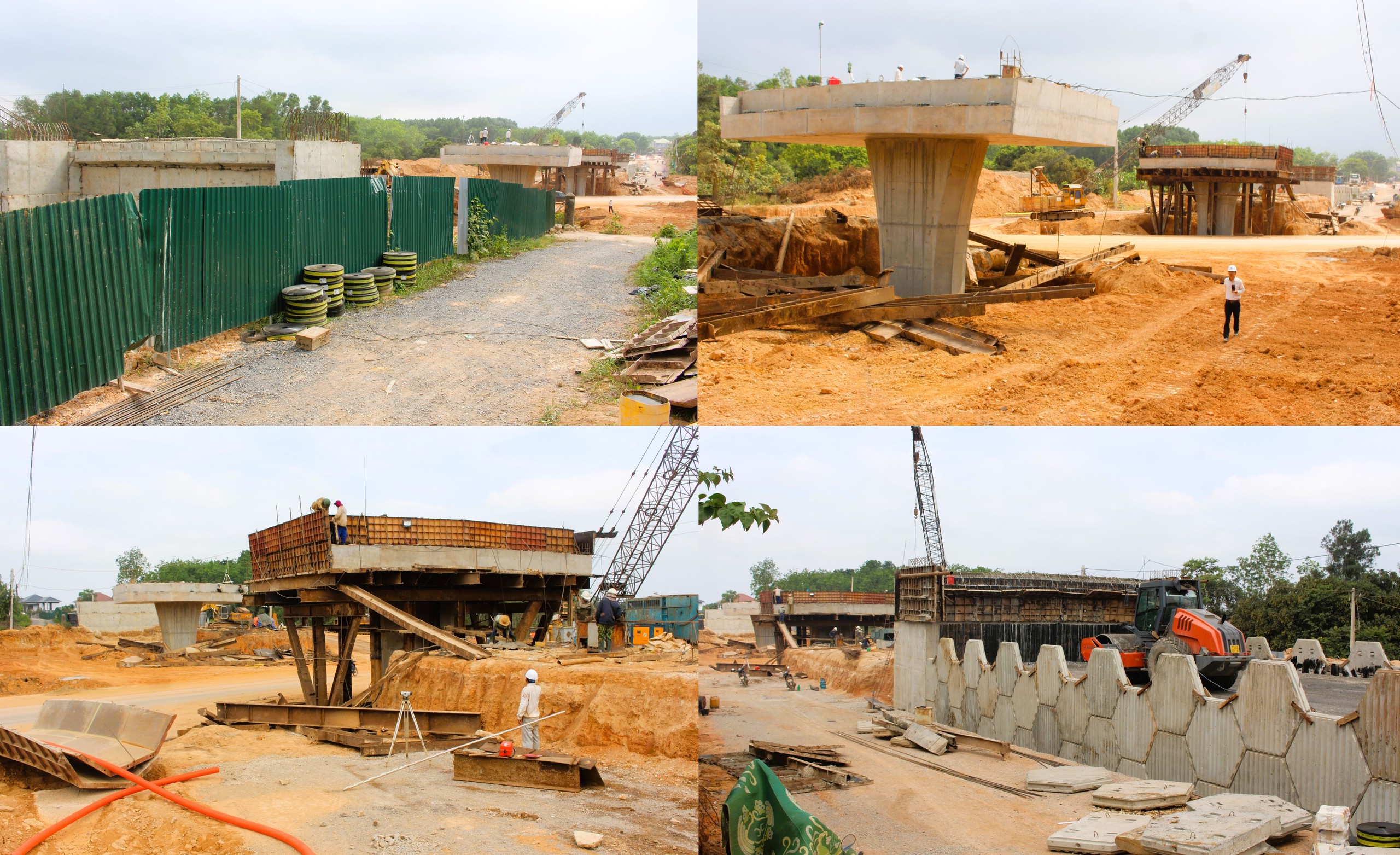 Cận cảnh 3 cầu vượt n&uacute;t giao cao tốc Vạn Ninh - Cam Lộ bứt ph&aacute; tiến độ sau khi c&oacute; mặt bằng- Ảnh 12.