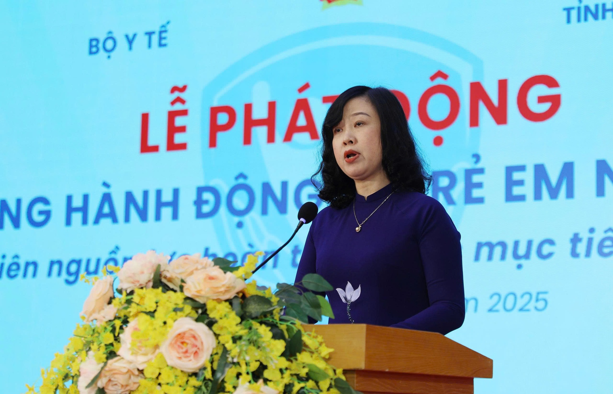 Bộ trưởng Bộ Y tế dự lễ phát động tháng hành động vì trẻ em 2025- Ảnh 1. Bộ trưởng Bộ Y tế dự lễ phát động tháng hành động vì trẻ em 2025- Ảnh 1.