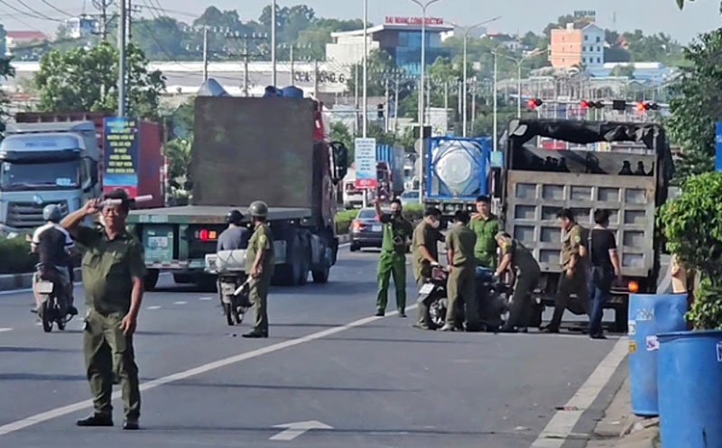 Hiện trường vụ tai nạn.