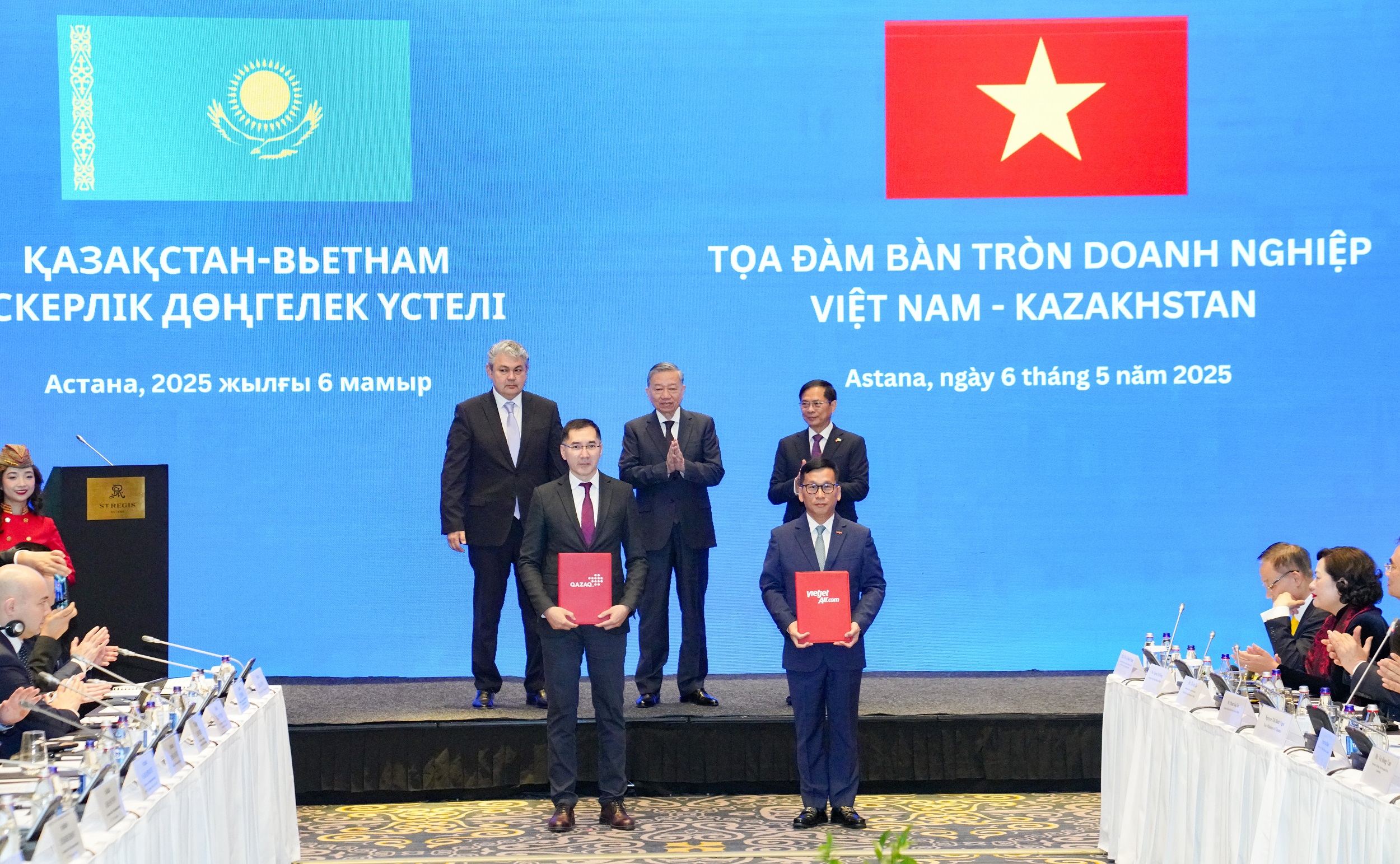 Ra mắt h&atilde;ng h&agrave;ng kh&ocirc;ng Vietjet Qazaqstan- Ảnh 1.