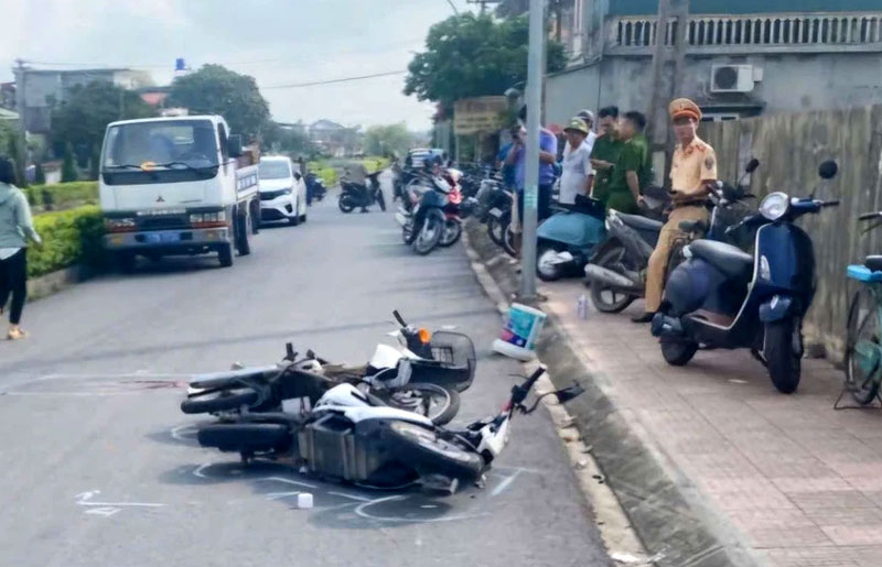Hiện trường vụ tai nạn khiến hai người tử vong - Ảnh: CTV.