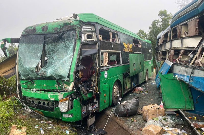 Hiện trường vụ tai nạn.