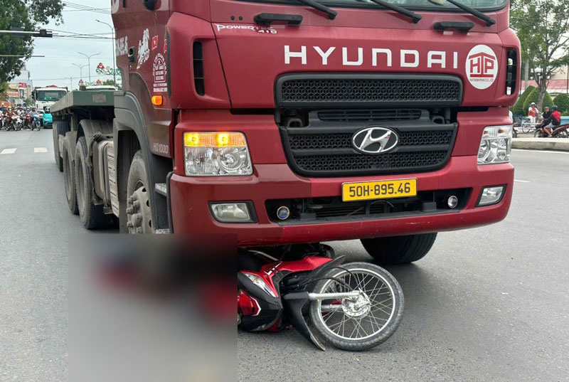 Hiện trường vụ tai nạn.