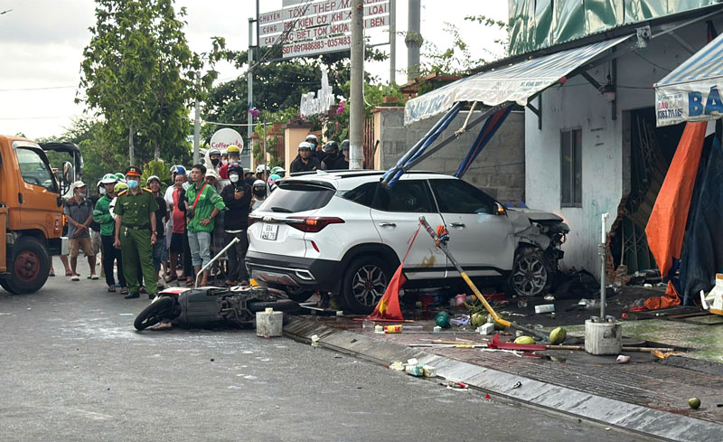 Hiện trường vụ tai nạn.