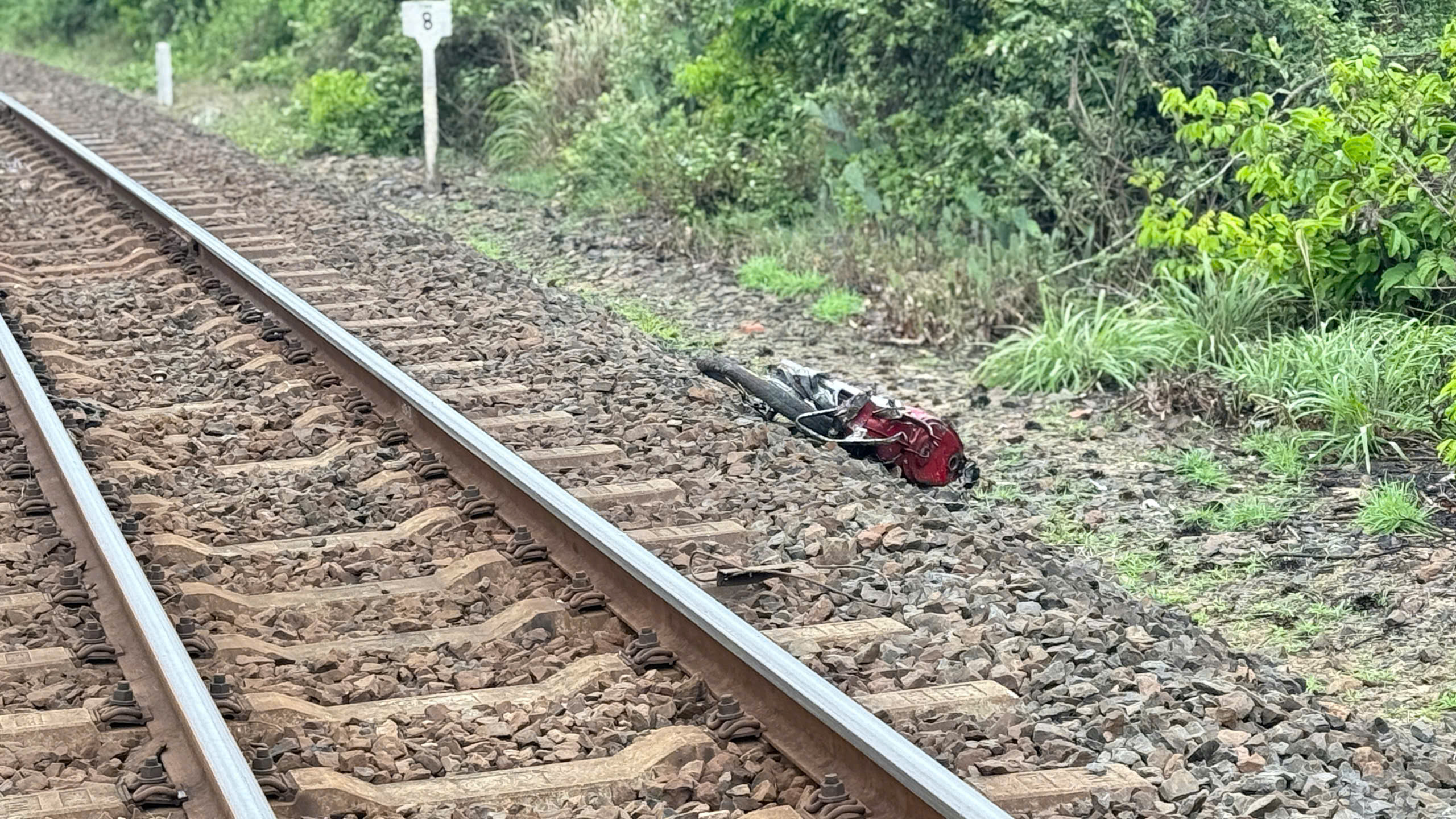 Băng qua đường sắt khi g&aacute;c chắn đ&atilde; hạ xuống, hai người bị t&agrave;u hỏa t&ocirc;ng tử vong- Ảnh 1.