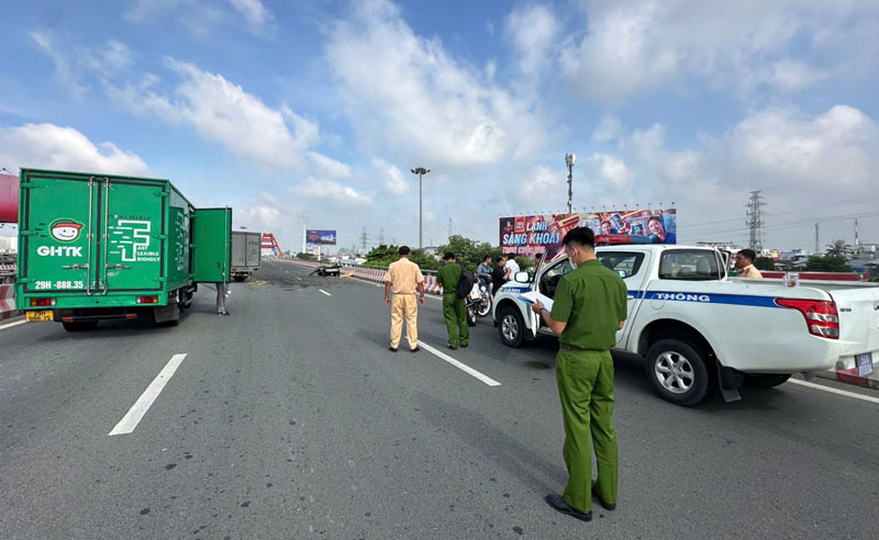 Hiện trường vụ tai nạn.