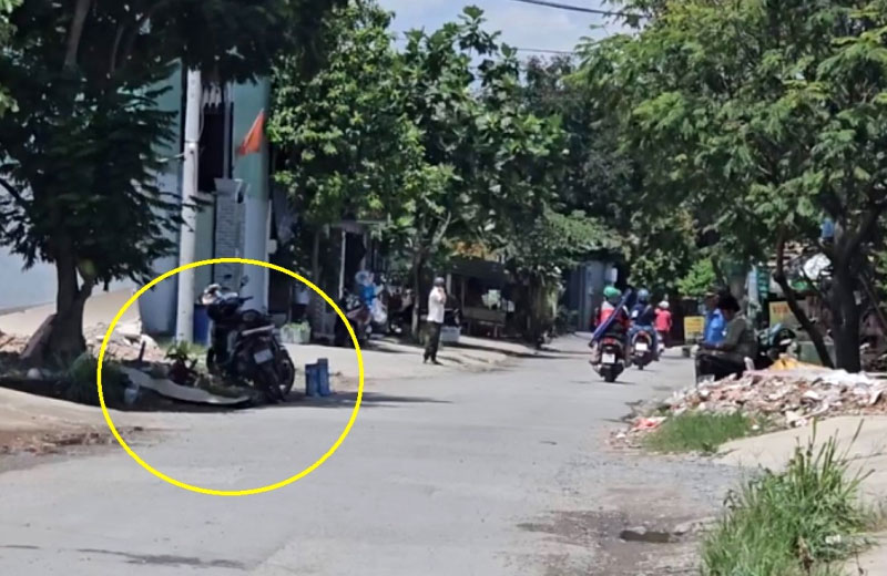 Hiện trường vụ tai nạn.