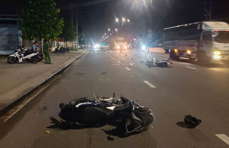 Hiện trường vụ tai nạn.