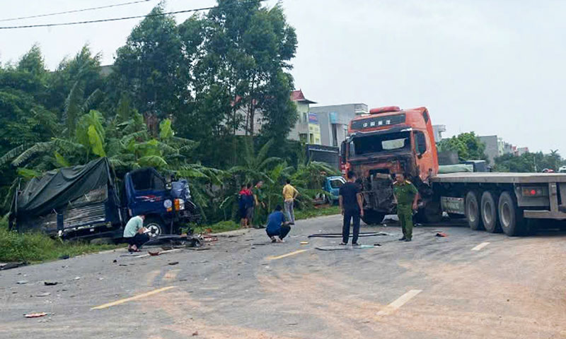 Hiện trường vụ tai nạn - Ảnh: Quốc Phương.