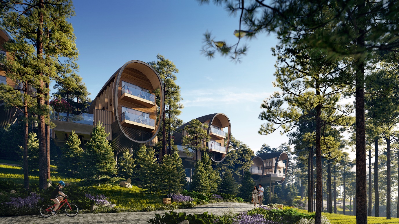 A group of buildings with trees around them  AI-generated content may be incorrect.