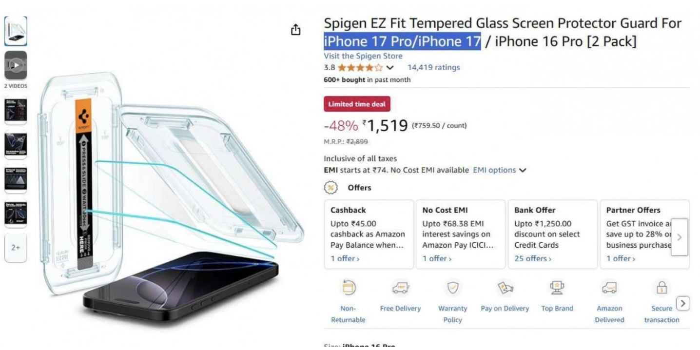 iPhone 17 có thể lên màn hình 6,3 inch, Spigen lộ dấu vết- Ảnh 1. iPhone 17 có thể lên màn hình 6,3 inch, Spigen lộ dấu vết- Ảnh 1.