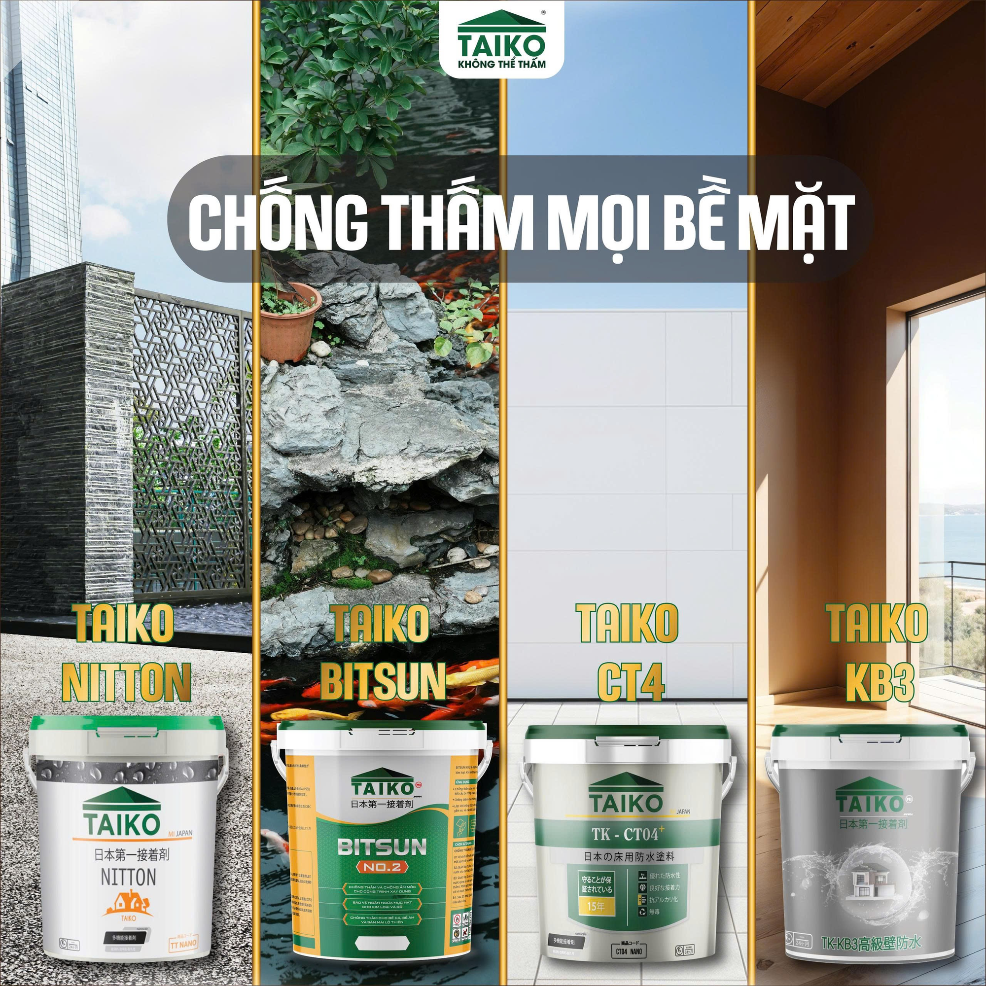 TAIKO - Sơn chống thấm xanh, an to&agrave;n v&agrave; bền vững- Ảnh 4.