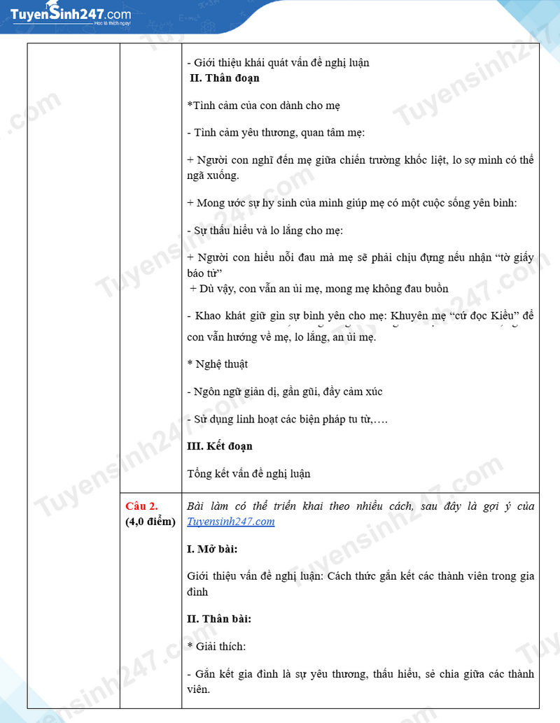 Đ&aacute;p &aacute;n đề thi tuyển sinh lớp 10 m&ocirc;n Ngữ văn H&agrave; Tĩnh năm 2025- Ảnh 4.