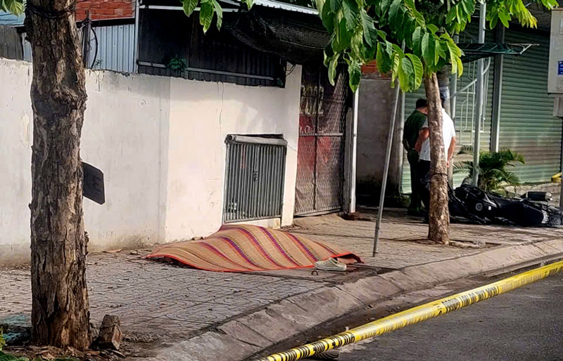 Hiện trường vụ tai nạn.