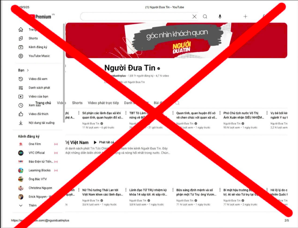 TP.HCM: Chủ k&ecirc;nh YouTube "Người Đưa Tin" bị bắt- Ảnh 2.