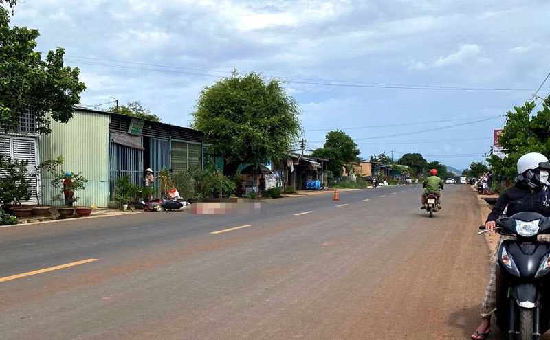 Hiện trường vụ tai nạn.