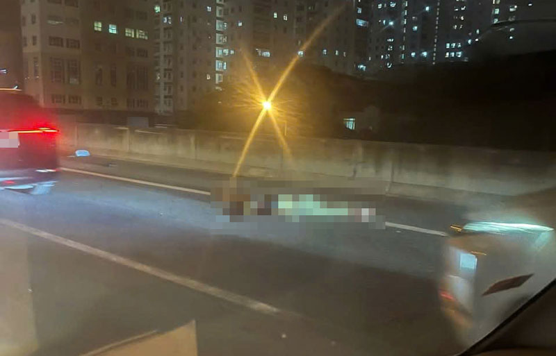 Hiện trường tai nạn khiến 1 người tử vong.