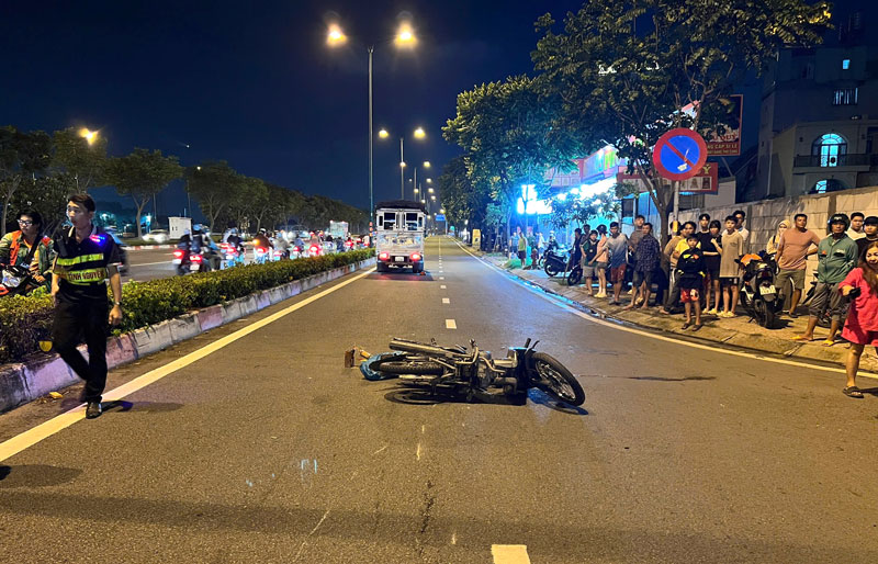 Hiện trường vụ tai nạn.