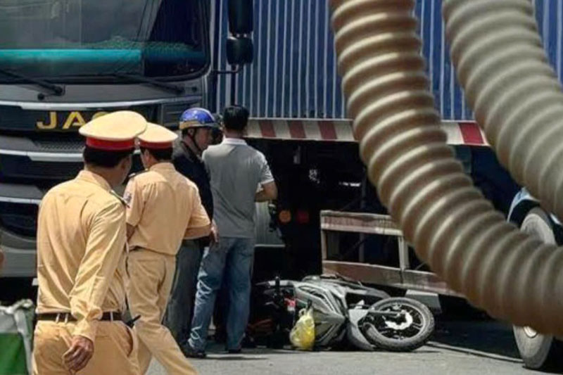 Hiện trường vụ tai nạn.