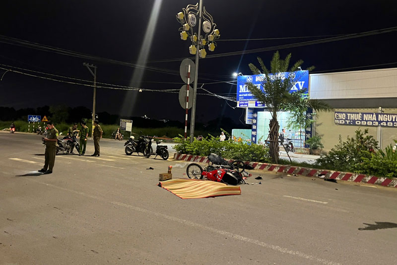 Hiện trường vụ tai nạn.