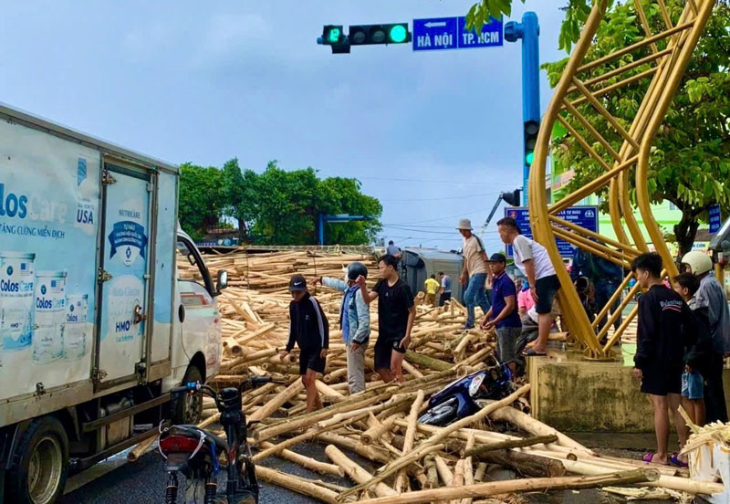 Hiện trường vụ tai nạn.
