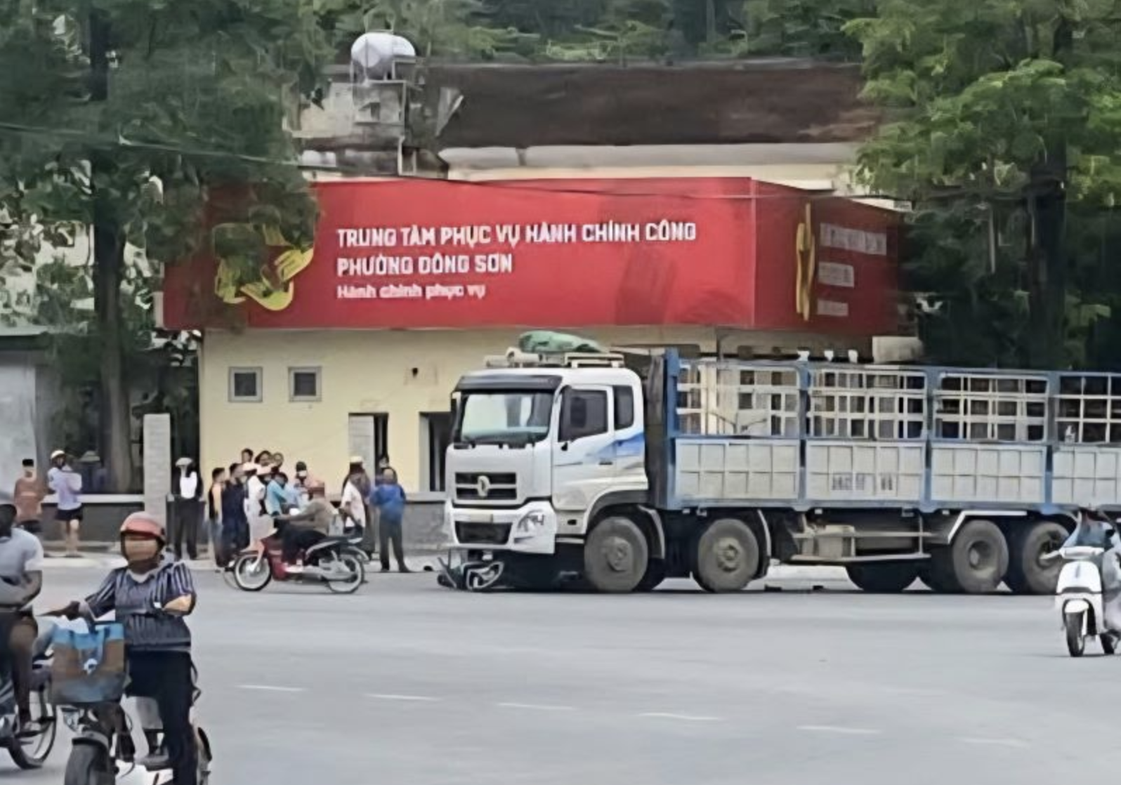 Hiện trường vụ tai nạn.