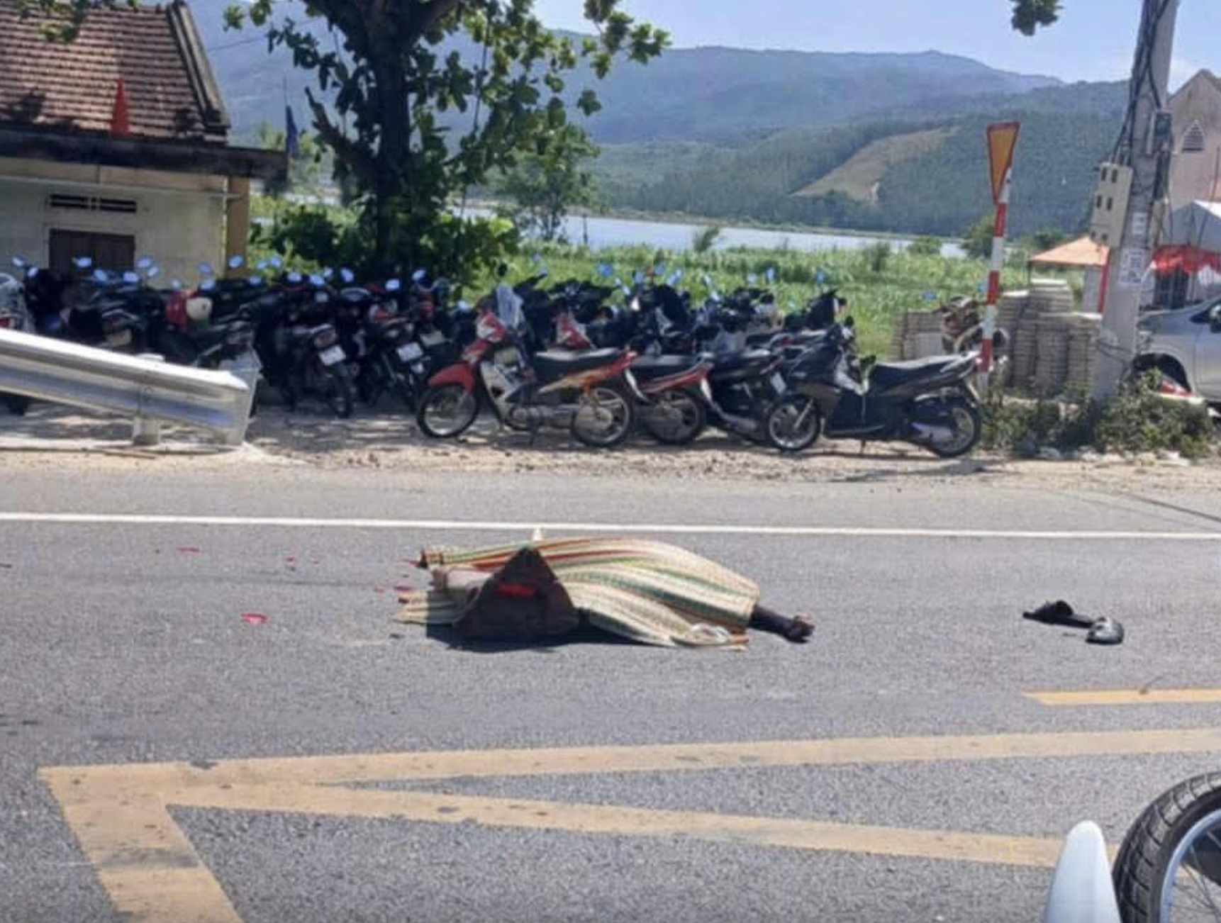 Hiện trường xảy ra vụ tai nạn.